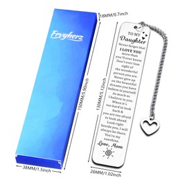 Valentines Day Gifts for Daughter, Sweet 16 Gifts for Girls, Daughter Valentines Day Gifts, Daughter Bookmark from Mom,Daughter Birthday Gifts,Daughter Gifts from Mom,Birthday Gifts for Daughter Adult
