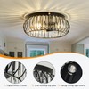 YYJLX 3 Light Flush Mount Ceiling Light Fixtures Modern Crystal