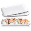 DELLING 8in White Rectangular Serving Plates-Large Serving Platter Set Salad