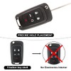 5 Button Car Key Shell Replacement Make for Suitable for
