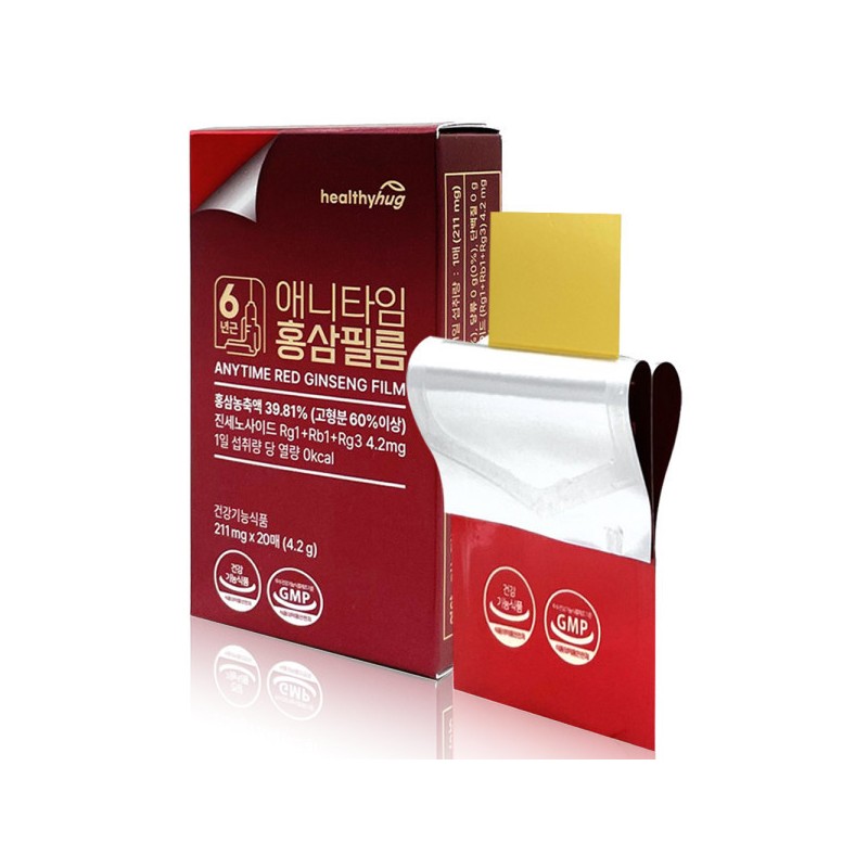Healthy Hug Anytime Red Ginseng Film 211mg / 애니타임 홍삼필름