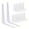 20 Pack Shelf Brackets 10 Inch, White Metal Brackets for