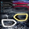 VANKUB 2 PCS Sequential LED Grille Lights for Dodge Charger