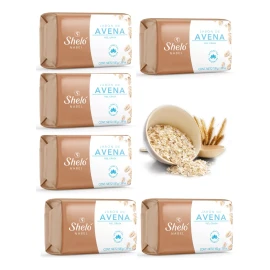 Sheló Nabel Jabón De Avena Especial Piel Grasa Acne 6 Piezas Shelo Nabel