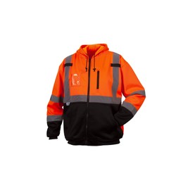 Pyramex RSZH3320XL RSZH33 Series Sweatshirts Class 3 premium zipper sweatshirt in orange - extra large