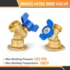 2-Pack HeSun 1/4 Turn Sillcock Hose Bibb Valve, 1/2" FIP