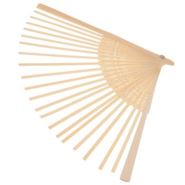 Operitacx Bamboo Folding Fan Frame Only, Diy Wood Foldable Fan Ribs Hand Fan Frame Blank Fan Making Frame Unfinished Fan Chinese Handheld Fan Material