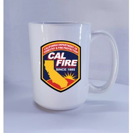 Unbranded California Dept. Of Forestry Fire Protection 15oz Ceramic Mug Firefighter EMS