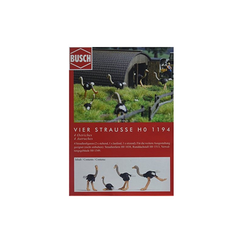 Busch 1194 Ostriches 4/HO Scale Scenery Kit