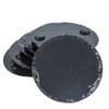 Set of 6 Rustic Round Slate Stone Drinks Coasters with