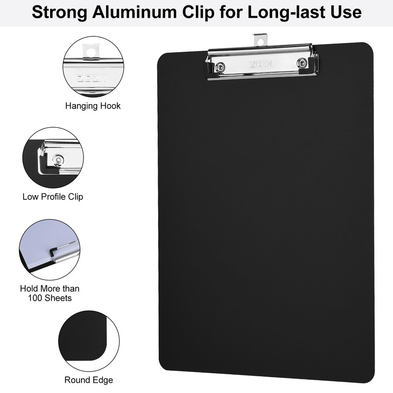 Metal Clipboards, 2 Pack Heavy Duty Aluminum Clipboards 12 x