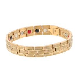 Healvian Magnetic Bracelet for Men: Magnetic Wrist Bracelet Titanium Steel Wristband with Magnets Fashionable Design for Daily Wearing and Parties