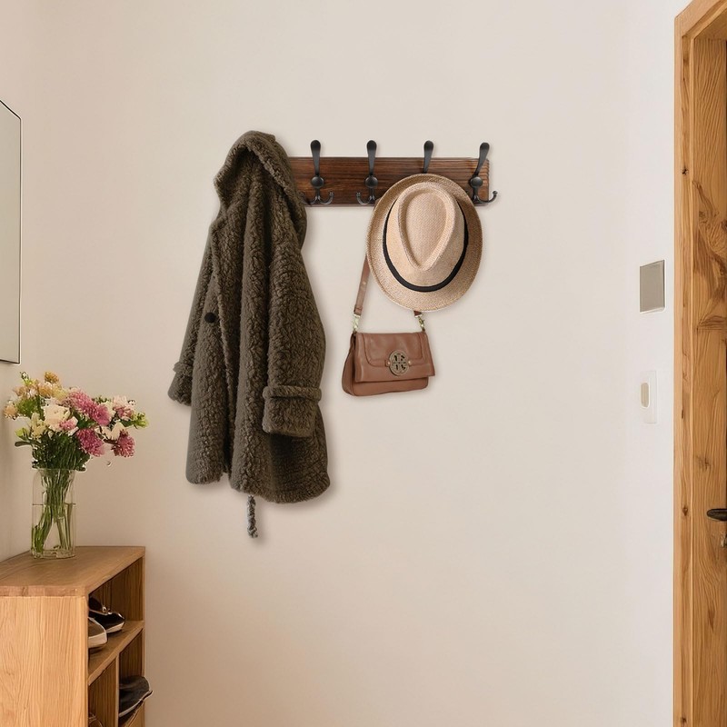 Homagic 2 Pack Coat Rack Wall Mount 16.8'' Rustic Hat