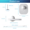 250 Pieces Hard Clothing Security Tags 8.2Mhz RF Frequency, White