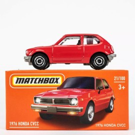 Matchbox 1976 Honda Civic CVCC Red  Power Grabs 21/100
