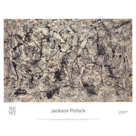 Jackson Pollock Number 28 27" x 35" Poster 2016 Abstract Black & White