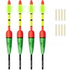 QualyQualy 4 x Eva Foam Lighted Fishing Bobbers + 8