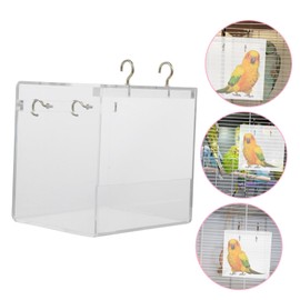 BESPORTBLE Small Bird Bathing Cube for Parakeets Parrot Shower Box Detachable Design for Bird Cage Use in Color