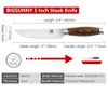 MSY BIGSUNNY Steak Knife Set, 4-Piece, German Steel 5-Inch Blade,