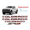Colorado 4PCS Gloss Black Red Door Rear Colorado ZR2 Emblems