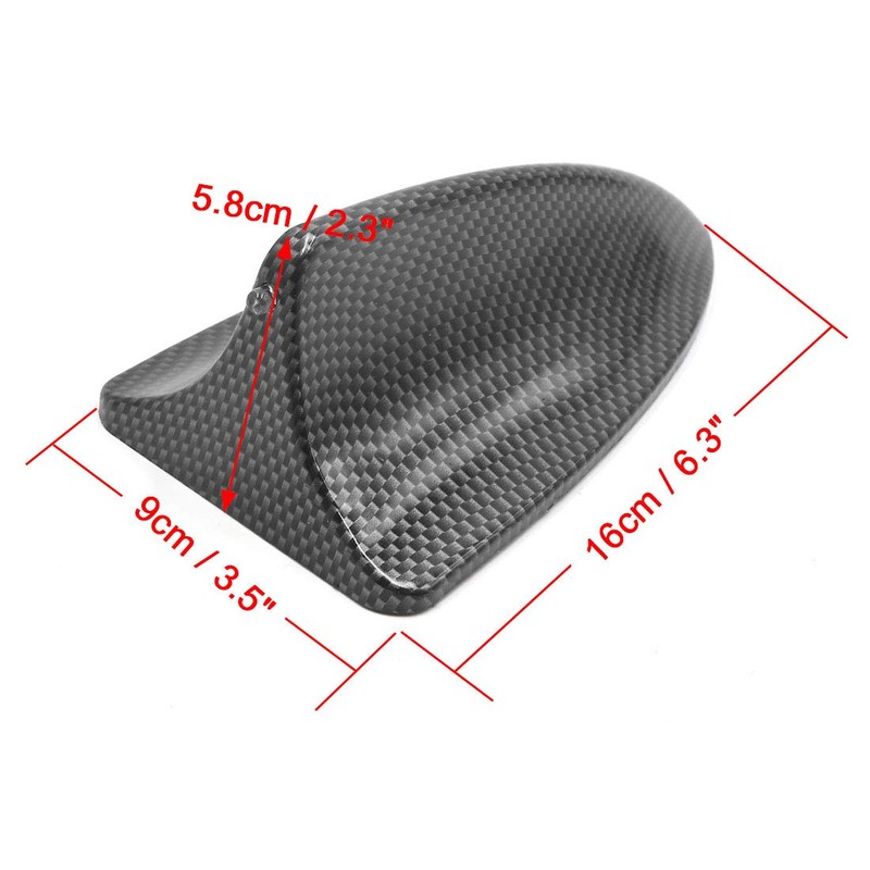uxcell Carbon Fiber Pattern Shark Fin Shape Adhesive SUV Car