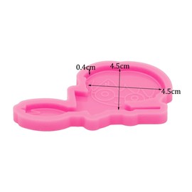 Molde de silicona de resina con forma de escoba, molde de carrete de resina epoxi, molde de fundición para joyas y colgantes, agarre de teléfono y llavero, molde de resina para manualidades