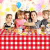 TJYJOY 4 Pack Red Buffalo Plaid Tablecloth Red and White