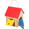 Small Foot Compact Wooden Castle House with Various Latches and