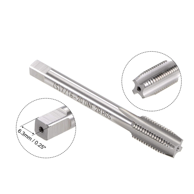 sourcing map 7/16"-20 UNF Tap and Die Set, HSS Machine