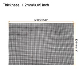 QUARKZMAN 6 Pieces 13 x 20 Inch Plastic Mesh Canvas 8 Pieces Needle Point Blank Canvas Square for Embroidery, Knitting, Crochet, Acrylic Yarn Crafts, Black