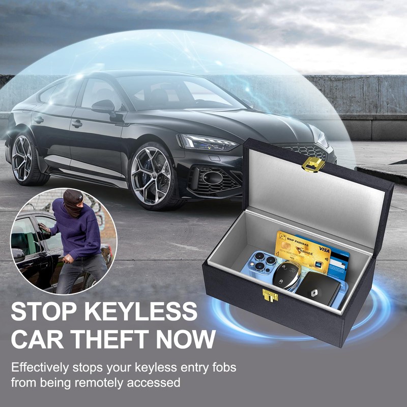 Samfolk Faraday Box with Faraday Bags for Car Keys, Car