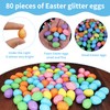 80 pieces mini Easter eggs, Easter eggs with glitter foam,