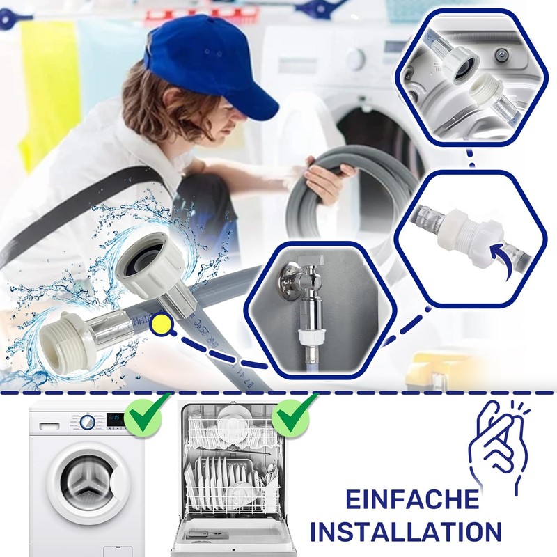 Inlet Hose Extension for Washing Machine and Dishwasher 2.5 m