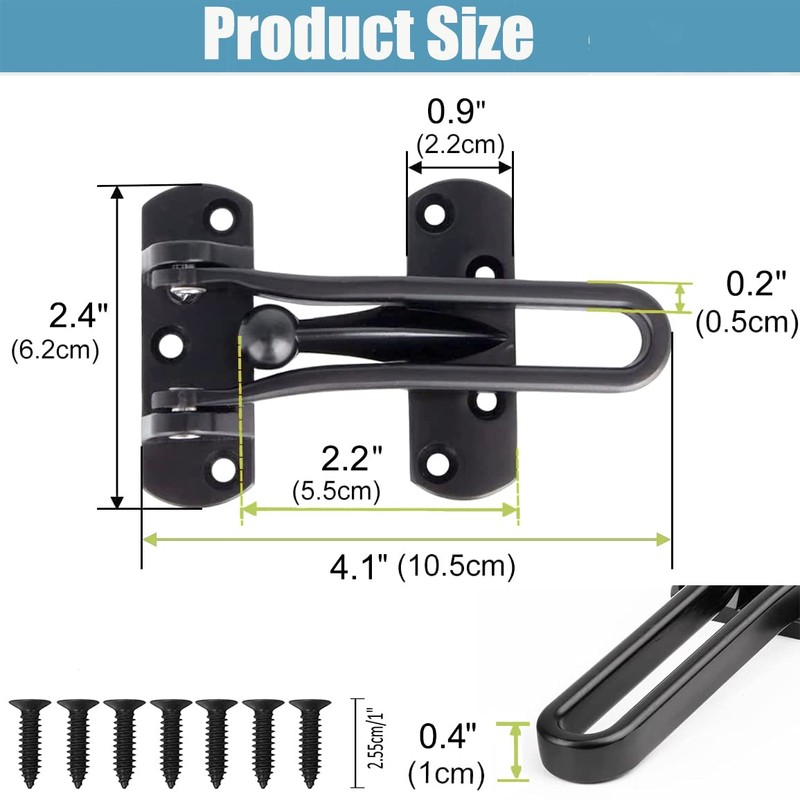 Litensh Door Chain Lock for Front Door, Swing Bar Door