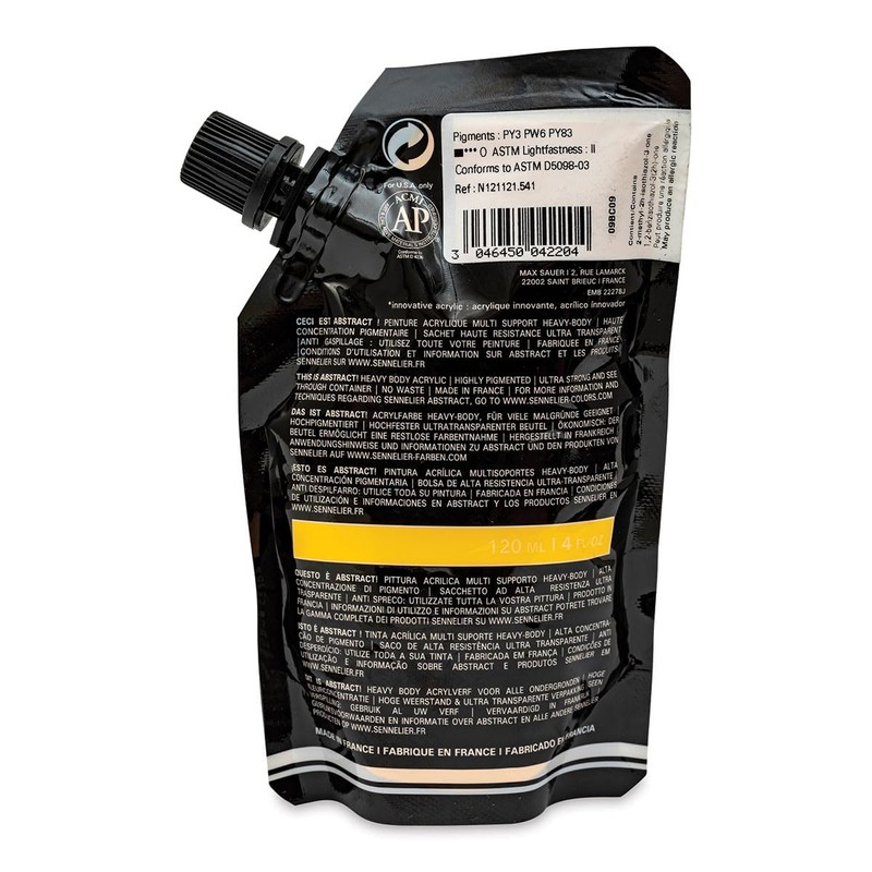 Sennelier Abstract Acrylic 120ml, Cadmium Yellow Med Hue