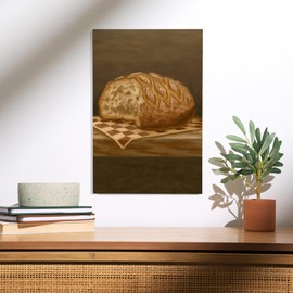 Lantern Press 12x18 Inch Premium Wood Sign, Ready to Hang Wall Decor, French Country Bread, Oil Painting