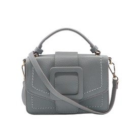 ★ Magazine anan Published Item★【Gusio Basic】 Belt Design Square Shoulder Handle Bag 2023SS Women's Travel Date Small Mini Bag Trend Fashion italy 121091, gray