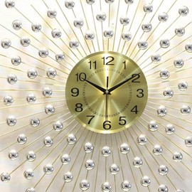 Happyyami Aluminum Wall Clock Dial 243Mm - Stylish Golden DIY Clock Replacement Part for Crafting Unique Wall for Home Decor