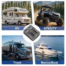 UCkasayfy 6 Way Fuse Block Box 12V/24V DC, ATC/ATO Fuse Panel with LED Display for Marine Boat Automotive Motorcycle