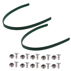 VILLFUL 2set DIY Leather Tote Bag Replacement Strap Pu Handles with Rivets for Handbags Purses and Briefcases Lightweight Green Color for Fashionable Style