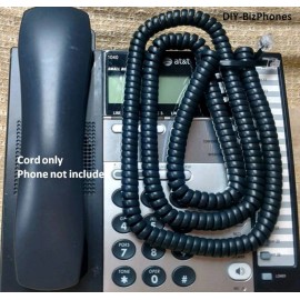 DIY-BizPhones-4-Line-AT&T Charcoal Gray 25Ft Long Handset Cord for AT&T 4-Line Phone 1040 1070 1080 Curly