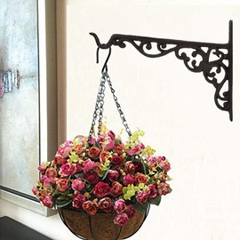 Samfox Plant Hanger Wall Hooks Potted Plant Hanger - Hanging Potted Plant Bracket Hook Hanger Wind Chime Bird Cage Feeder Lantern