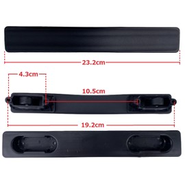 Domiella 110# Suitcase Handle, Handle, Suitcase Repair, Replacement Repair Supplies, Carrying Box Repair Parts, PP, Replacement Replacement, Switching, Screws, Black (110#)