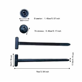 Nylon Universal Cable Tie Buckle, Heavy Duty Self-Locking Nylon Zip Ties Holder, UV-Resistant Fasteners for Car Fender Trunk Repair, Wire Bundling, Home & Garage Use (100)