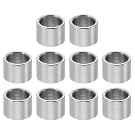 PATIKIL M6 Stainless Steel Spacers, 10 Pcs Metal Spacer Stainless Steel 6.1mm ID x 8mm OD x 6mm L Stainless Steel Spacer Screw Standoff Round for 1/4" or M6 Screw Bolts