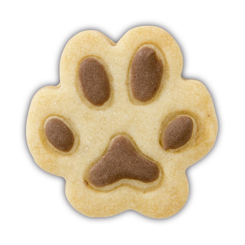 Staedter Embossing Dog Paw Small Cookie Cutter, Silver