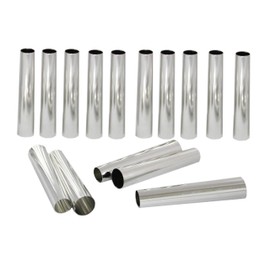 rukauf Foam Roll Moulds Set 10 cm - Traditional Baking Mould Iridescent Curl Shape Tubes Piping Nozzles Cream Rolls (15)