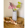 Wood flowers bouquet green - pink