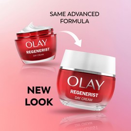 Olay Olay Regenerist Day Face Cream, Anti-Wrinkle + Active Firming Skincare Moisturiser, Anti-Ageing Niacinamide and Peptides, Renews, Firms and Hydrates, Non-greasy 50ml