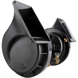 FARBIN Car Horn Motorcycle Horn Loud Truck Horn 12V Air Horn Loud Train Horns kit for Trucks Car (Black horn)